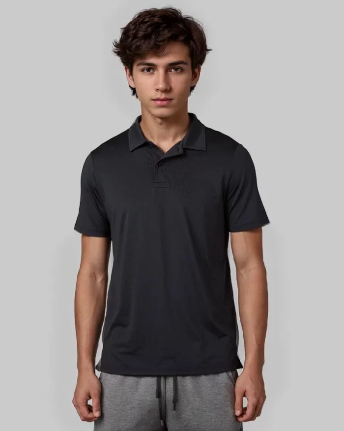 Mens Classic Casual Polo Black 1