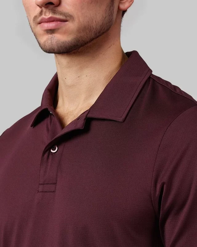 Mens Classic Casual Polo Oxblood 2
