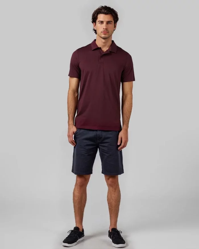 Mens Classic Casual Polo Oxblood 4