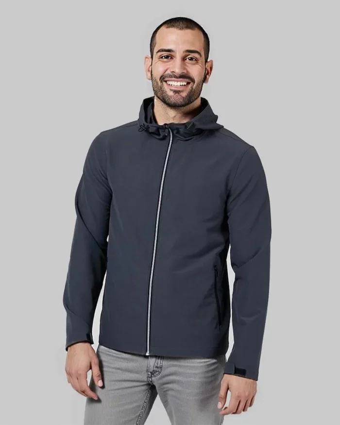 Mens Lightweight Hooded Jacket Grey Harbor 1