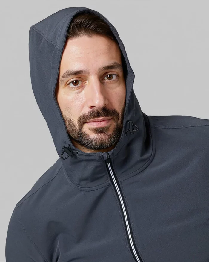 Mens Lightweight Hooded Jacket Grey Harbor 4