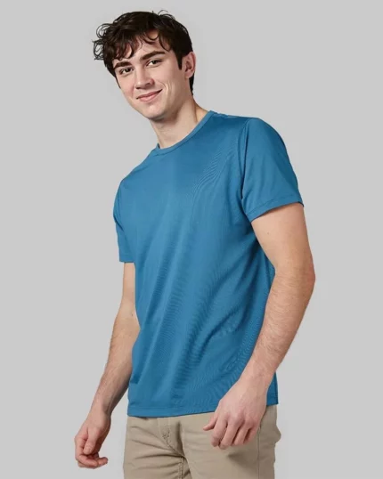 Men's Performance Crew Neck T-Shirt - Blue Steel