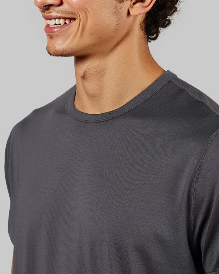 Mens Performance Crew Neck T Shirt Iron 2
