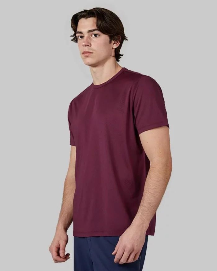 Mens Performance Crew Neck T Shirt Pomegranate 1