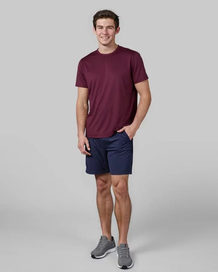 Mens Performance Crew Neck T Shirt Pomegranate 4
