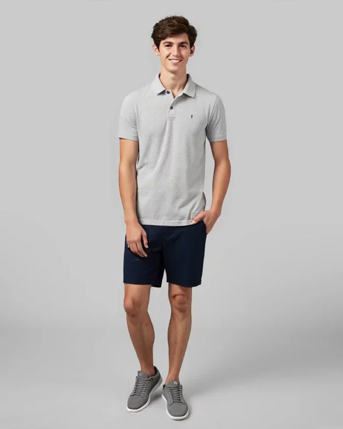 Mens Smart Casual Chino Shorts Dark Navy 4