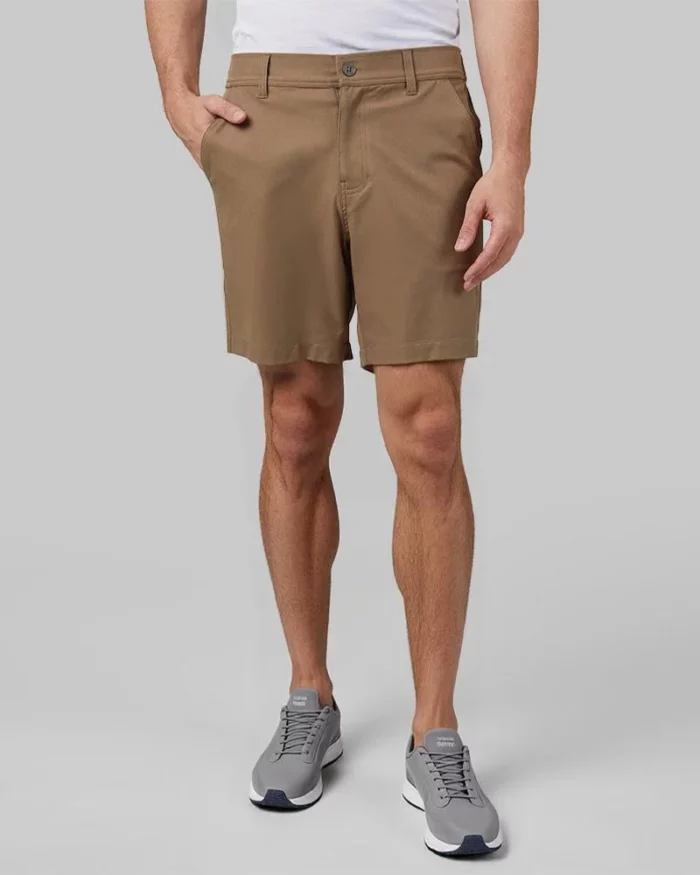 Mens Smart Casual Chino Shorts Desert Taupe 1