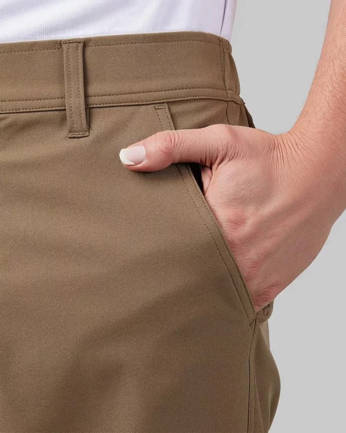 Mens Smart Casual Chino Shorts Desert Taupe 2