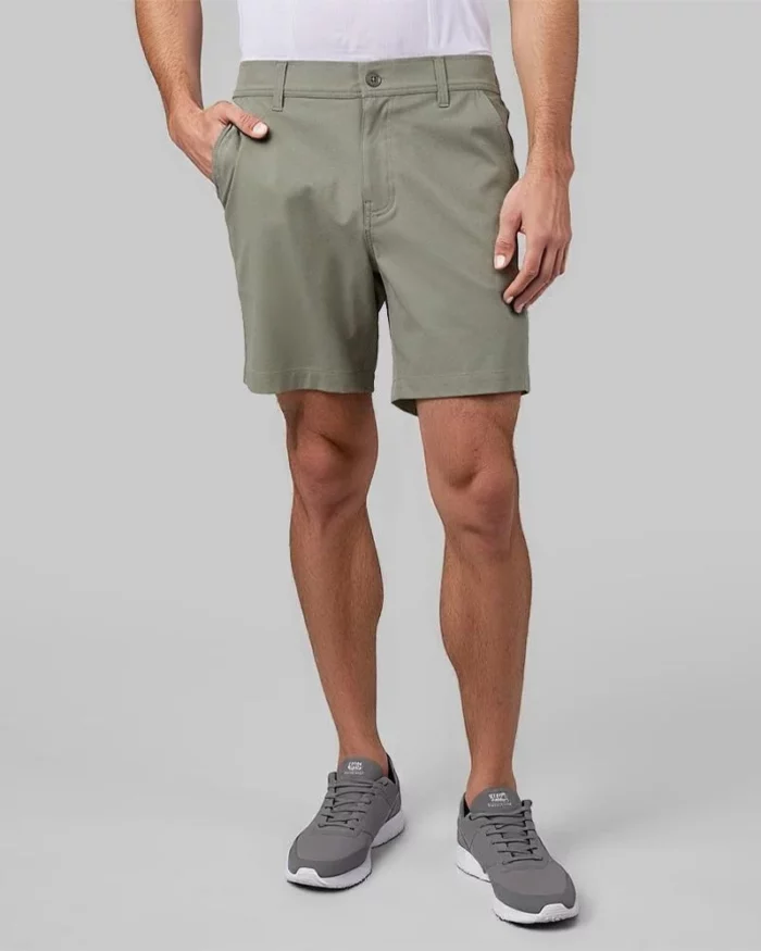 Mens Smart Casual Chino Shorts Forest Fog 1